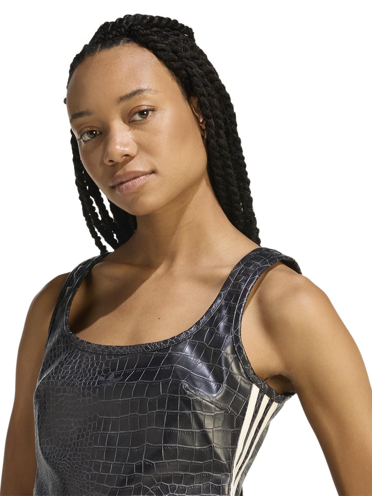 black adidas faux leather corset | Quaranta Boutique Adidas originals